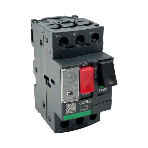 Interruptor Motor Circuit Breaker GV2ME02 0.16-0.25A Botón Manual Serie GV2M LNKWEL Nuevo