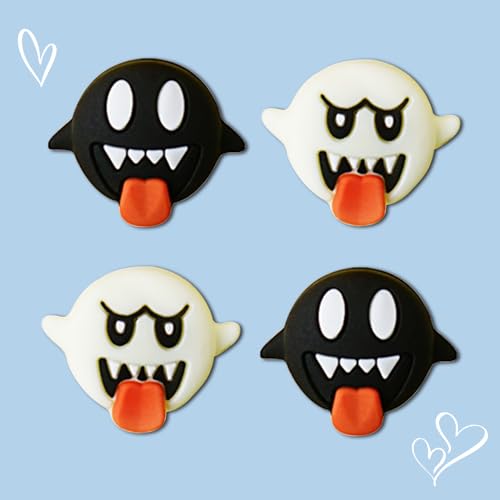 Image of PERFECTSIGHT Halloween Skull Thumb Grip Caps for Switch 2 2025, PS5, PS4, Xbox Series X /S, Xbox One, Switch PRO Controller, 4PCS Kawaii Soft Rubber 3D Analog Thumbsticks Grips Joystick Cover
