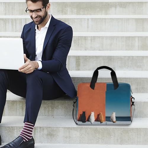 Maletín para laptop con estampado de gatos 13-16 pulg. miniatura 2