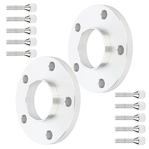 GDSMOTU 2Pcs 5x120 Wheel Spacers 15mm 72.56mm Hubcentric Wheel Adapters for BWM 325i 325xi 328ci 328i E24 E63 E64 E60 E61 325ci 330ci 330i, 12x1.5 Sliver Aluminum Car Spacers