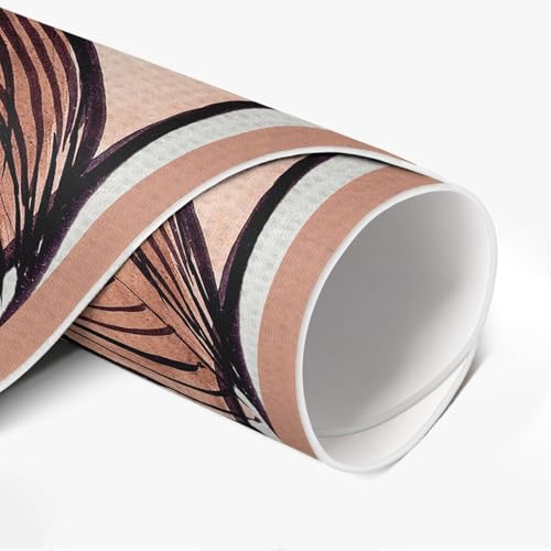Tapis vinyle rond de sol résistant pour salon et intérieur 100cm