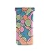 susiyo Abstract Colorful Lines Glasses Case Portable Microfiber PU Leather Soft Sunglasses Bag Eyeglasses Pouch Holder Squeeze Top for Women Men