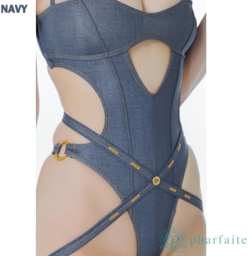 Amazon | 【parfaite】Denim Curve Luxe/デニム柄ワンピーススイム