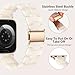 Lerobo Resin Band Compatible with Apple Watch Bands for Women 38mm 40mm 41mm 42mm,Fashion Lightweight Tortoise Replacement Strap for iWatch Series 10 9 8 7 6 5 4 3 2 SE Ultra,Colorful Ivory White