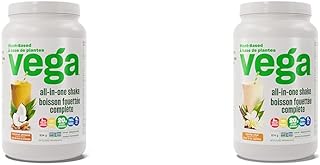 Vega All-in-One Vegan Protein Powder Coconut Almond (20 Servings) Superfood Ingredients & All-in-One Vegan Protein Powder Vanilla Chai (20 Servings) Superfood Ingredients