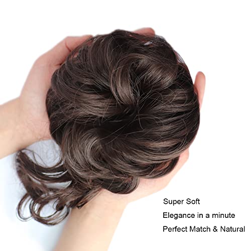 Messy Curly Hair Bun, Galina`s Beauty Updo Messy Bun Hair Piece Faux Hair Scrunchies For Women With Thin Short Hair, Fake Hair Bun Extension #TOP2
