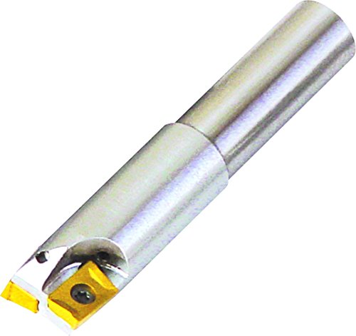 Micro 100 30-1816 Milling Tool - Indexable - Coolant Through, 5/8" Cutter Dia, 1-1/2" LOC, 2 Fl, 1/2" Shank Dia, 3" OAL, Insert Part #50-2100, AAAP 1816 2 Holder Nomenclature, Uncoated