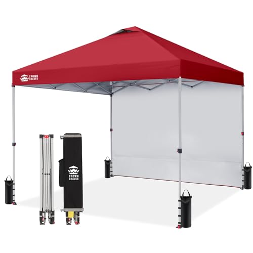 Crown Shades 12x12 Pop Up Canopy Tent with Removable Sidewall