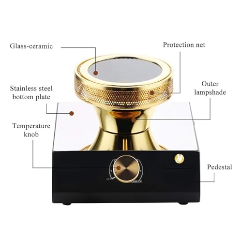 TsoLay Syphon-Kaffeemaschine, Glas-Siphon-Vakuum-Kaffeemaschine Mit Halogenlampe, Heizleistung Bis 750 °C, 5-stufige Temperatureinstellung, Ideal Für Büro, Küche Und Haushalt