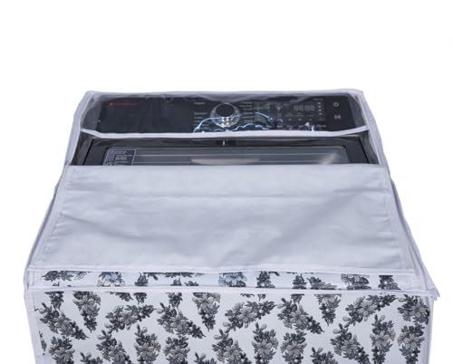 Image of ELITE PRODUCTS Waterproof Top Load Washing Machine Cover for Samsung Back Panel Fully Automatic Washing Machines 6 Kg, 6.5 Kg, 7 Kg, 7.5 Kg, 8 Kg | Dustproof Zip Cover | 55x55x92 cm