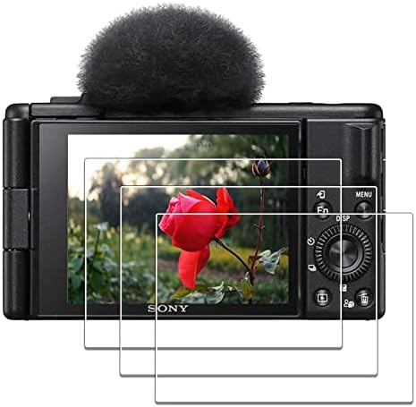 iDaPro Screen Protector for Sony ZV-1F ZV1F Vlog Camera [3 Pack],Tempered Glass 9H Hardness Anti-Scratch Bubble-Free Easy Installation