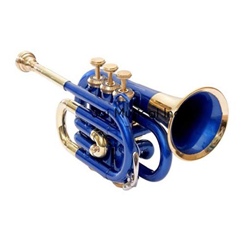 Sai Musical Pocket Trumpet Bb Pitch Copper Lacquered With Free Hard Case + Mouthpiece #TOP11