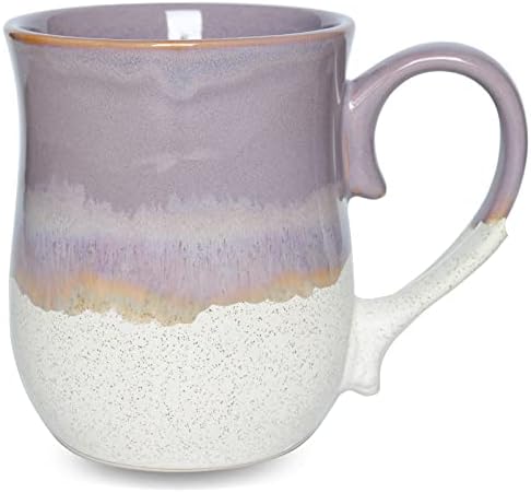 Bosmarlin Large Ceramic Coffee Mug, 20 Oz, Big Tea Cup for Office and Home, , Dishwasher and Microwave Safe(20 Oz, Purple)