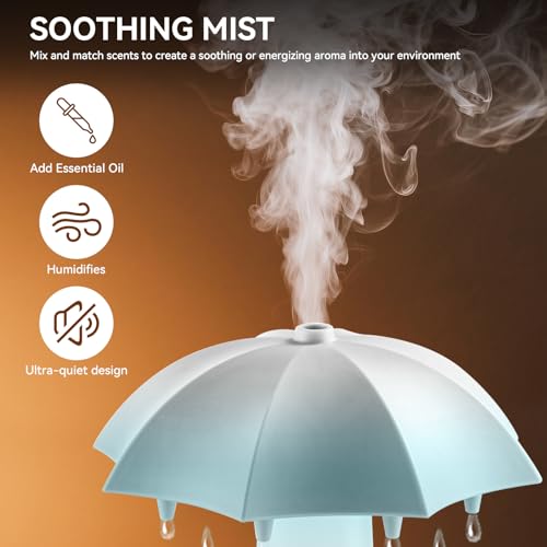 Missfly 300ml Cloud Shape Cool Mist Humidifier Diffuser, 360° Rotatable, Quiet Auto Safety Shutoff, Easy Refill Home Bedroom Office (White) — view 6
