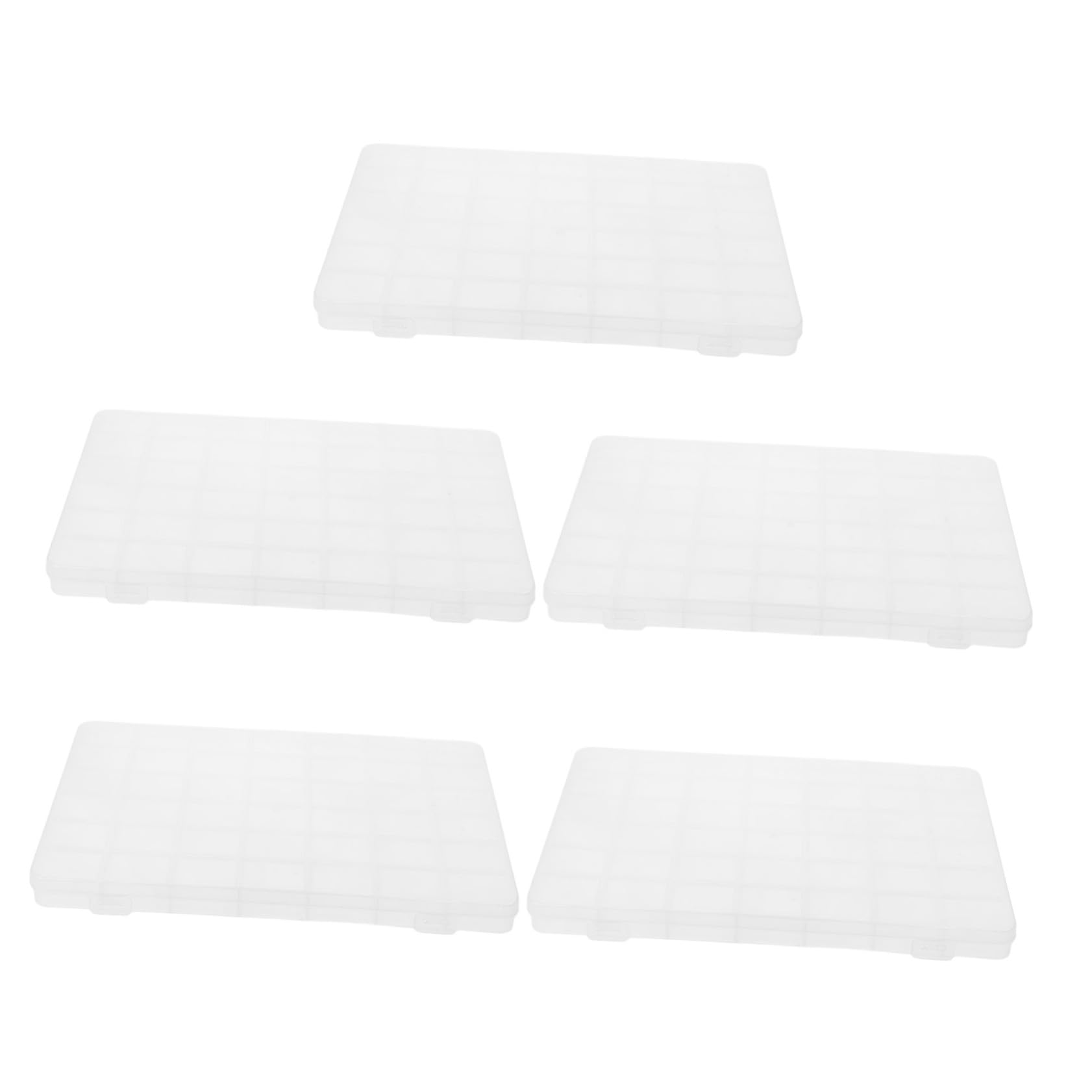 Operitacx 5pezzi Contenitori per Perline in Plastica Organizer Trasparente Divisori Rimovibili Scatola di Immagazzinaggio Organizzatore per Arti e Mestieri Multiuso per Piccoli Oggetti