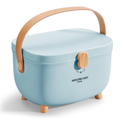 Image of Stidyzo Medicine Storage Box, 2 Layer Portable First Aid Storage Box, Blue