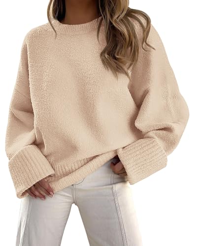 PRETTYGARDEN Women's Fall Oversized Sweaters Casual Crewneck Pull...