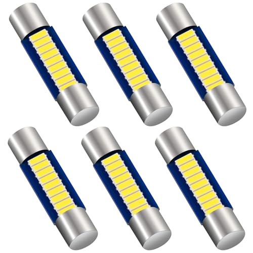 XOFMGN 6 Pack 6000k White 28mm 29mm 6614F Festoon LED