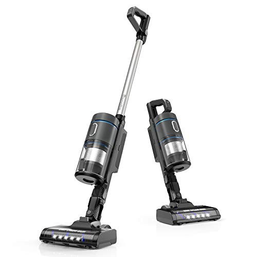 Akku Staubsauger, 23,000 Pa Staubsauger Kabellos 9-in-1, Akkusauger mit 2 Gangeinstellung, 2,400 mAh Abnehmbarer Akku, Perfekt für Tierhaare