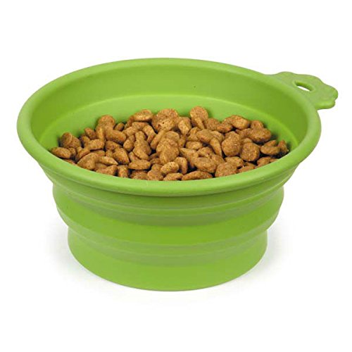 Guardian Gear Portable Dog Bowl Bend-A-Bowls Collapsible Food and Water for Dogs Traveling (Medium - 25 Ounce Blue)