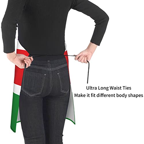 Qizyoqa Bandera Y Escudo De Andalucía Oriental (Pao) Apron For Men Women Adjustable Chef Aprons Waterproof With Pockets Bib Kitchen Cooking Aprons #TOP2