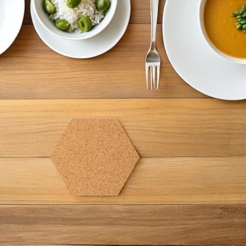 Tapis de liège hexagonal isolant phonique et auto-adhésif - 6