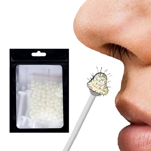 Kit de cera for depilación unisex for nariz y orejas, 7.05 oz de perlas de cera dura hipoalergénica con 32 aplicadores, depilación rápida sin dolor de 3 minutos for uso doméstico (15-20 usos)