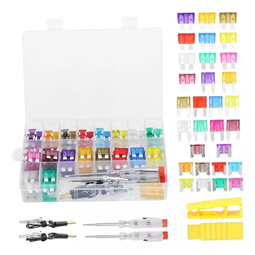 Kit de fusibles automotrices 300 piezas, mini fusibles metálicos resistentes a altas temperaturas, con almacenamiento fácil y amplia aplicabilidad miniatura 6