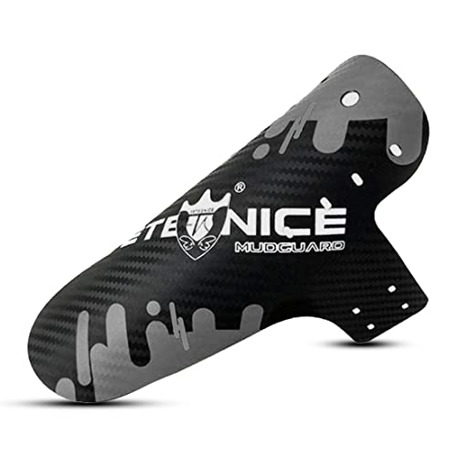 FETESNICE 3D Carbon Fibre MTB Mudguard Set - Thickened 0.8mm PP, Front & Rear Bike Fender Kit for Mountain Bikes (20-29”) - Image 2