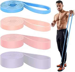 Resistance Bands Pull Up Assist Bands Set, POTOK 4 Different levels Exercise Workout Bands for Powerlifting, Muscle Toning, CrossFit, Yoga, Stretching, Strength Training