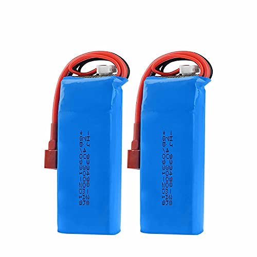 2PCS Wltoys 124019 Battery 7.4V 3000mAh Lipo Battery 2S for Wltoys 144001 124016 124017 124018 124019 RC Car R/C Truck Upgrade Spare Parts
