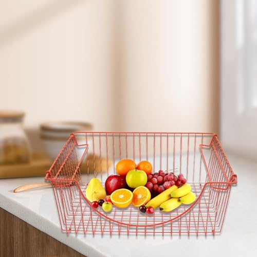 Panier de rangement empilable métallique pour optimiser vos placards - 8