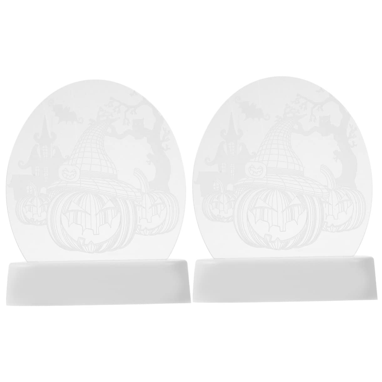 Veilleuse citrouille Halloween lampe LED bois centre table salon 5pcs