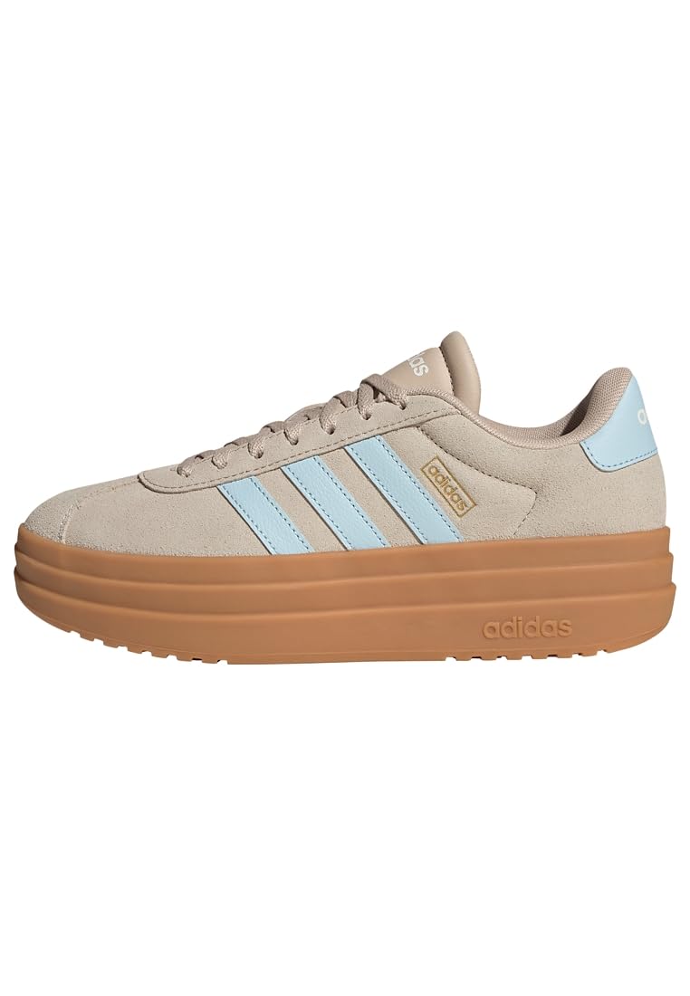 adidas Women's Vl Court Bold Shoes, Wonder Beige/ice Blue/Gold met., 4.5 UK