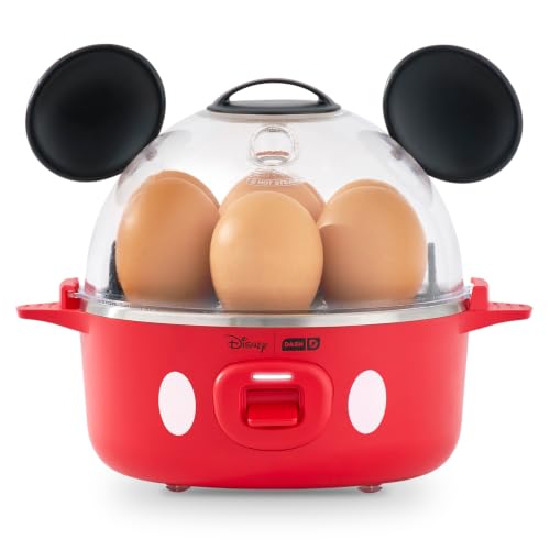 Disney | Dash Mickey Mouse Rapid Egg Cooker, 7 Egg Capacity, Red
