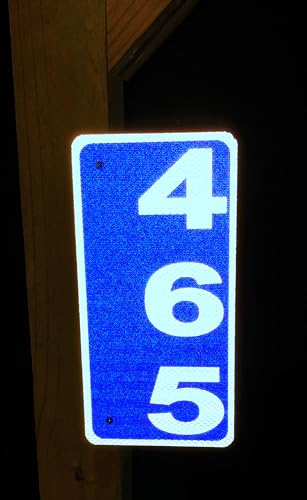 image for MACNITO Custom 911 Reflective Address Sign - very highly visible in th