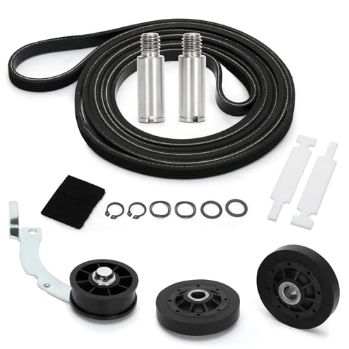 Upgraded Dryer Repair Kit Compatible with Speed Queen 1992 & Newer SM Dryer, Include RB170002 Dryer Roller Kit, D516792 Dryer Idler Pulley, 93.3'' D511255P Dryer Belt & RB170003 Dryer Drum Glide Kit