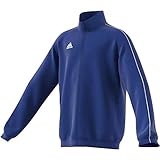 Hoher Kragen adidas Kinder Core 18 Jacke, Bold Blue/White, 140