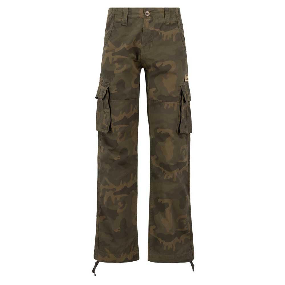 Alpha Industries Camo Casual Trousers for Men Olive Camo