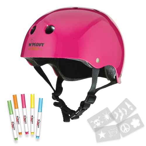 Wipeout Dry Erase Kids Helmet – Ideal for Bike, Skate, Scooter, In-Line Skating and Rollerblading by Wipeout - Used condition - US$19.54