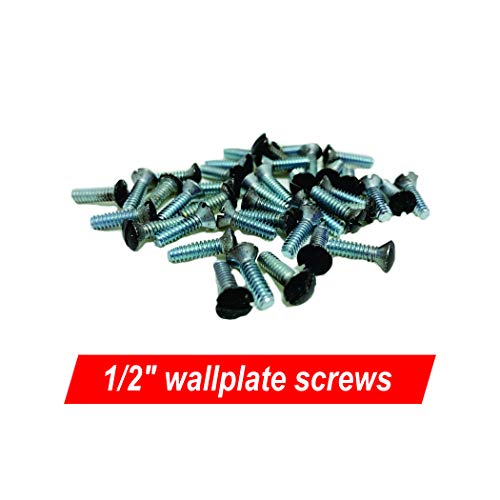 Wallplate Screws, 1/2-Inch Long, 6-32 Thread, Oval Head, Milled Slot, Brown, 40 Pack #TOP3