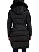 Tahari Women's Fitted Puffer Coat With Oversized Hood, Black, Small