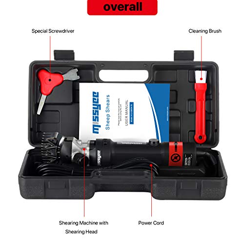 Missyee Sheep Shears, Sheep Clippers Electric Goat Shears, Portable Electric Sheep Shears For Sheep Goat Llama Horse And Other Fur Livestock Support Heavy Duty Shearing Work 320 Watts (Brown) #TOP1