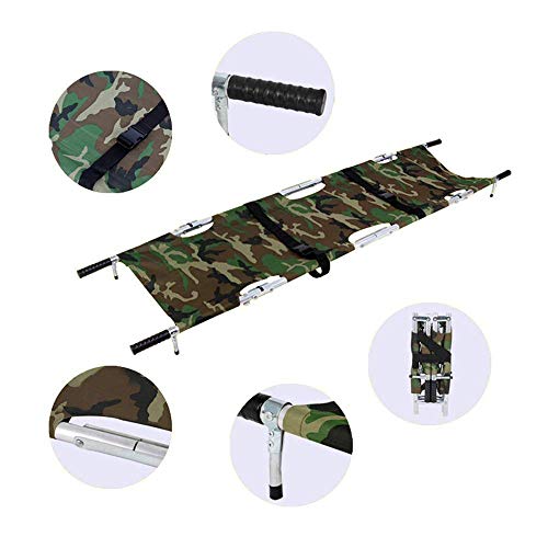 Kuan Barella Pieghevole, Multifunzionale Medico/casa Pieghevole barella di Salvataggio di Emergenza Piatto Pieghevole Barella Portatile per ospedali, cliniche, Famiglie, Centri Sportivi, ECC