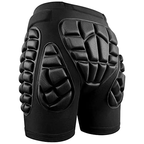 Soared 3D Protection Hip Butt EVA Paded Short Pants Protective Gear Guard Impact Pad Ski Ice Skating Snowboard Black L Cover