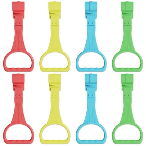 8 Uds. De anillos para tirar hacia arriba para bebé, parque infantil de 4 colores, accesorios para cuna de asistente para caminar de plástico colgante, herramienta de práctica para niños pequeños