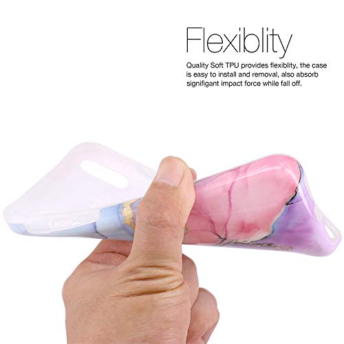 Jiaxiufen Iphone Xr Case Gold Sparkle Glitter Marble Slim Shockproof Flexible Bumper Tpu Soft Case Rubber Silicone Cover Phone Case For Iphone Xr - Pink Purple #TOP5