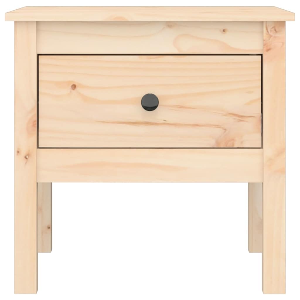 Generisch Table d'appoint 50 x 50 x 49 cm en pin massif avec tiroir