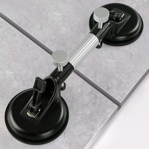 LOZLIN Lifting Clamps, Gap Adjustment, Heavy Duty Stone Slab Lifter, Non-Slip Rubber Grip, Thickened Alloy Steel, for Glass Granite Marble Wood Door Panel Handling 45mm 2 PCS by LOZLIN - Image 8