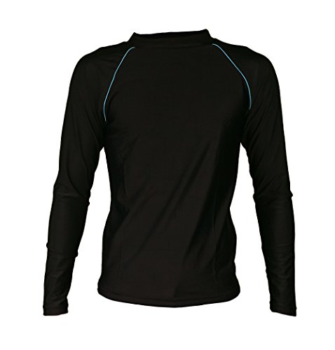 Soakin' Wet Long Sleeve Rash Guard Swim Shirt for Men 3X Black